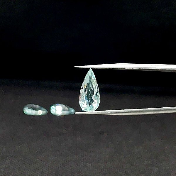 Água Marinha 7X14mm Gota Trio
