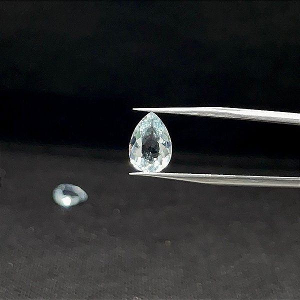 Água Marinha Facetada Gota Par 8x11