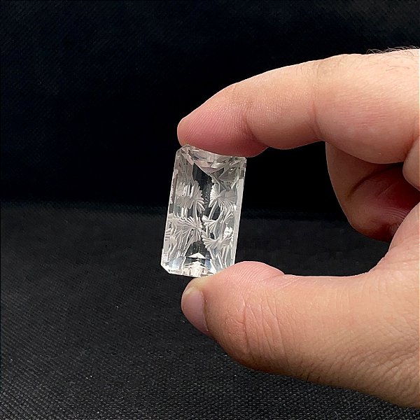 Quartzo Diverso Cristal Facetado Desenhado 17x31
