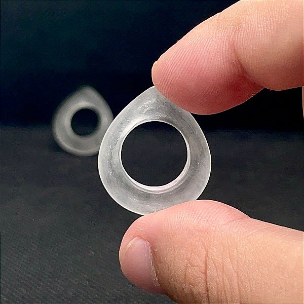 Escultura gota vazada anelar par (tamanho do furo: 13mm)