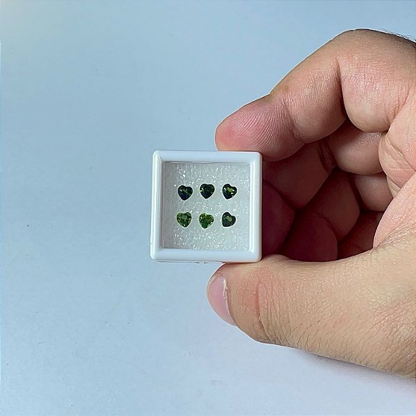 Turmalina Coração Verde 4mm