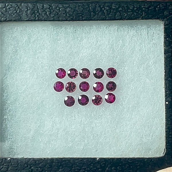 Turmalina Redonda Rosa 14 Pedras 4mm