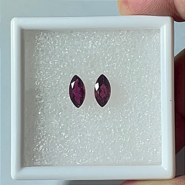 Turmalina Rosa Navete Par 5x10 mm