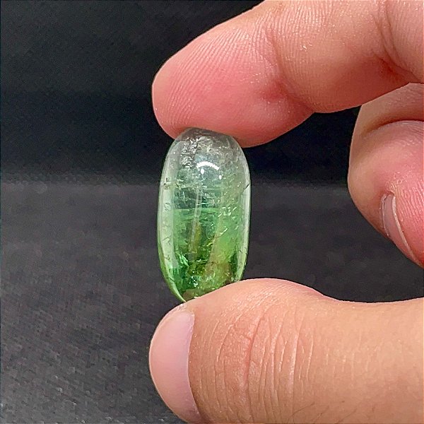Turmalina Verde Cabochão Oval 13x26,5