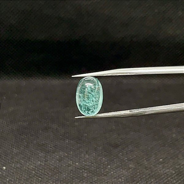 Turmalina Cabochão Oval Azul 8x12