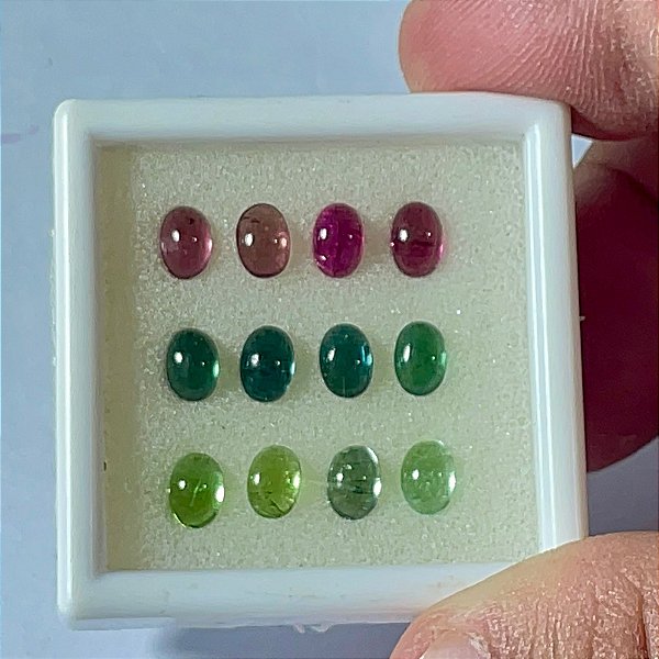 Turmalina Cabochão Oval Lote 4x6 mm