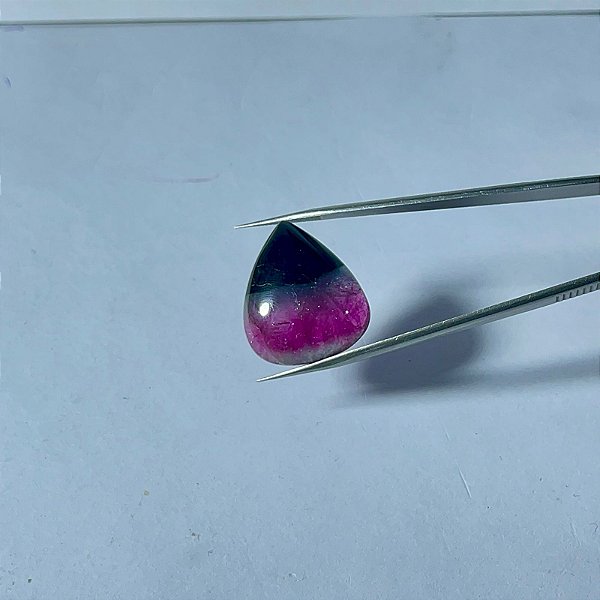 Turmalina gota Cabochão Bicolor 23x27
