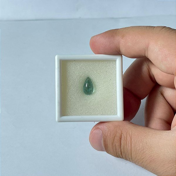 Turmalina gota Cabochão Azul 6x11
