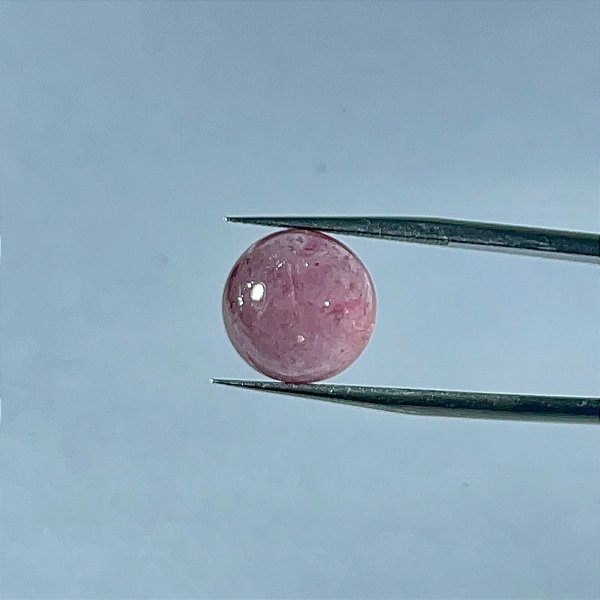 Turmalina Redonda Cabochão Rosa 11,5mm