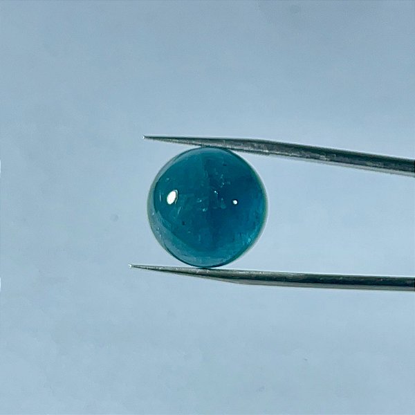 Turmalina Redonda Cabochão Azul 16mm
