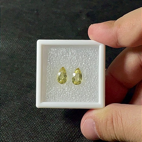 Berilo Facetado Gota Par 6x10