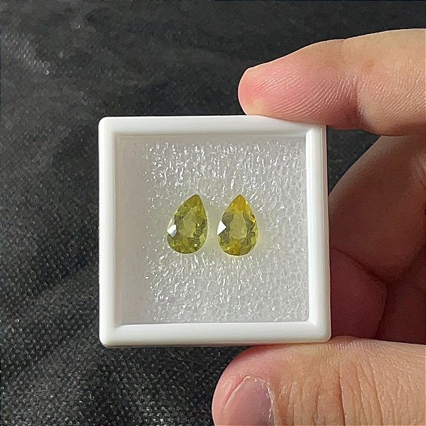 Berilo Facetado Gota Par 7x11mm