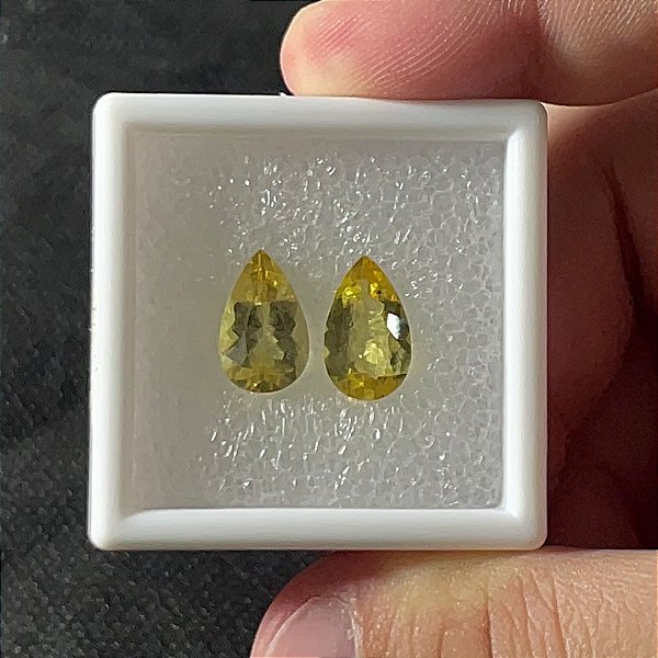 Berilo Facetado Gota Par 8x13mm