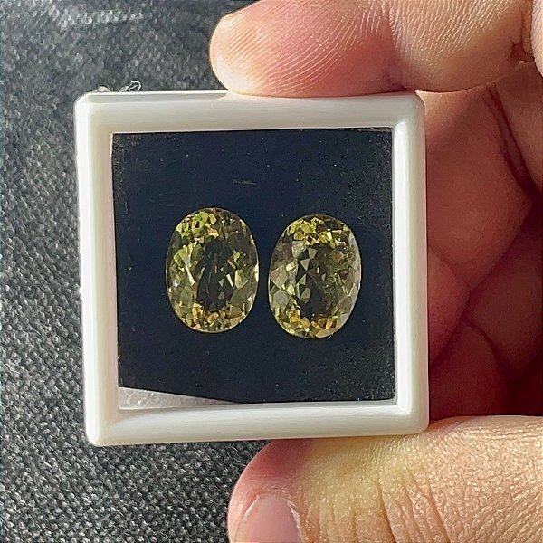 Berilo Facetado Oval Par 11x15mm