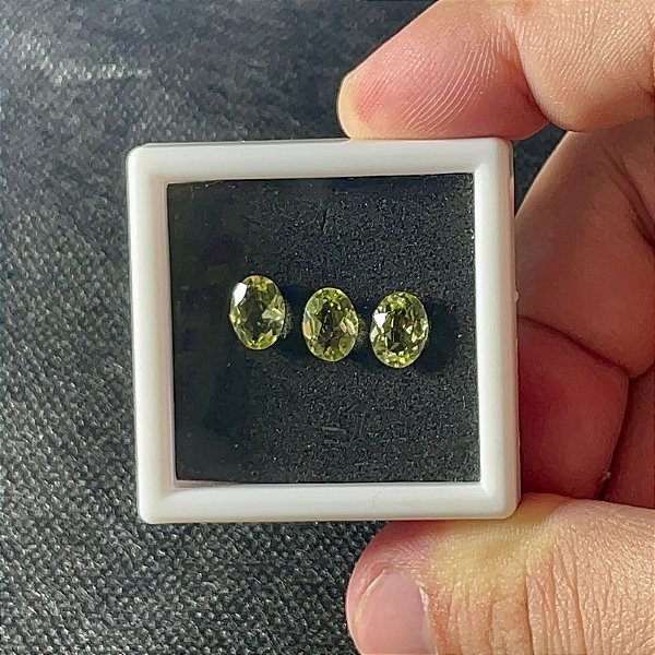 Berilo Facetado Oval Trio 6x8mm