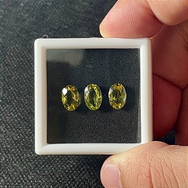 Berilo Facetado Oval Trio 6x9mm