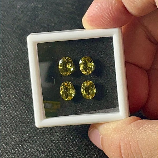 Berilo Facetado Oval Lote 4 Pedras 6x8mm
