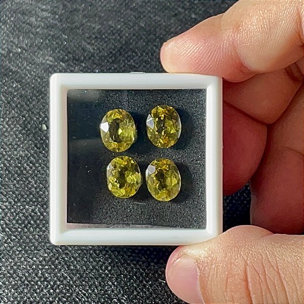 Berilo Facetado Oval Lote 4 Pedras 8x10mm