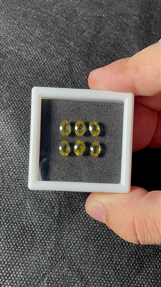 Berilo Facetado Oval Lote 6 Pedras 4x6mm