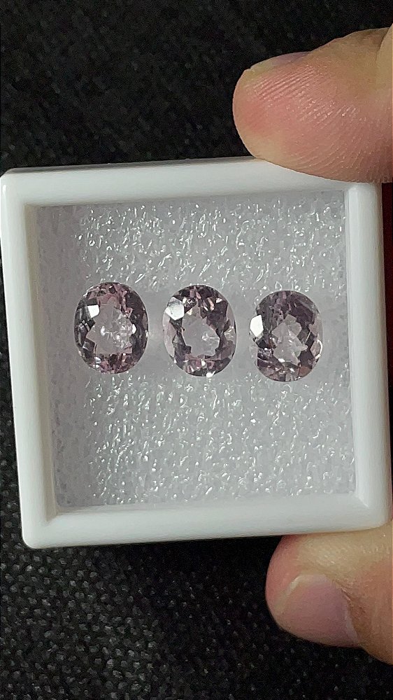 Morganita Facetada Oval Trio 8x10