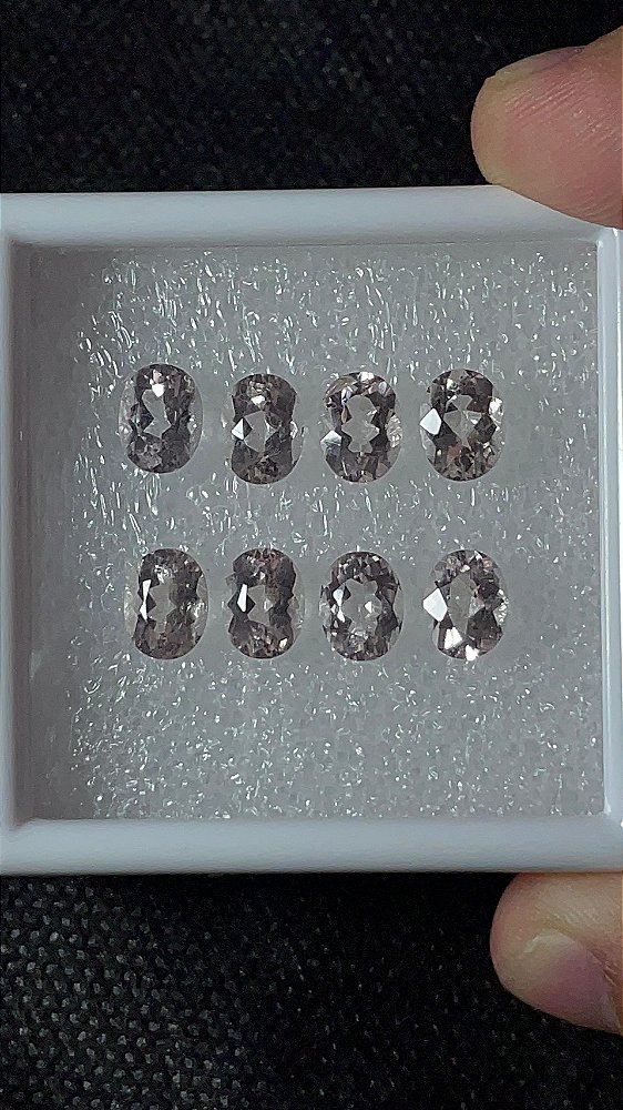 Morganita Facetada Oval Lote 8 Pedras 6x8