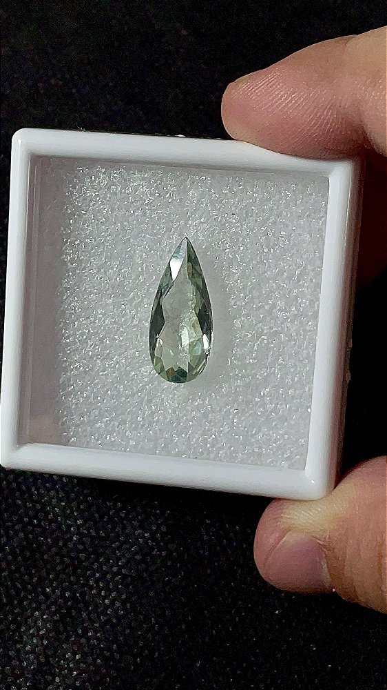 Prasiolita Facetada Gota 10x21