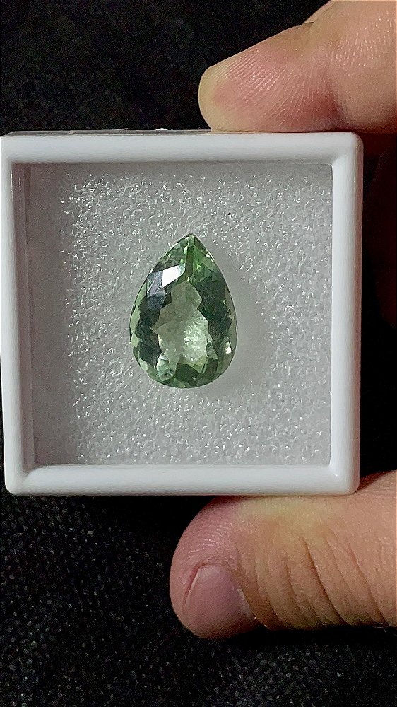 Prasiolita Facetada Gota 11x15