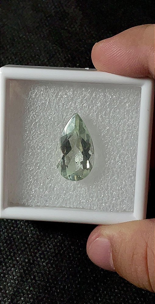 Prasiolita Facetada Gota 13,5x22,5