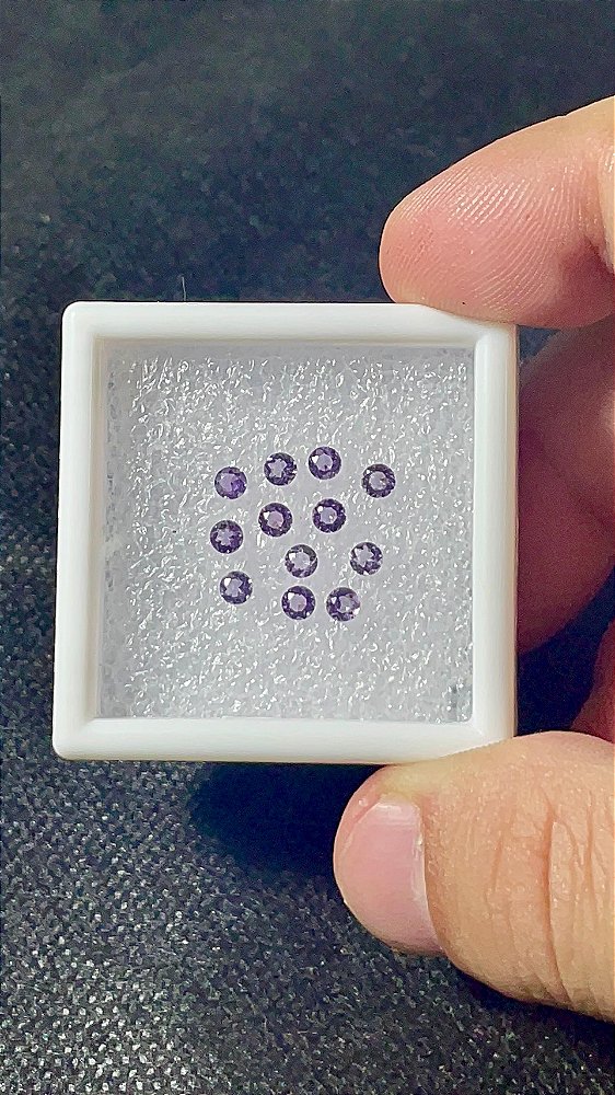 Ametista Facetada Redonda Lote 12 Pedras 3mm