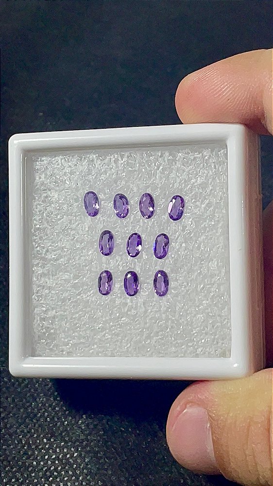 Ametista Facetada Oval Lote 10 Pedras 3x5