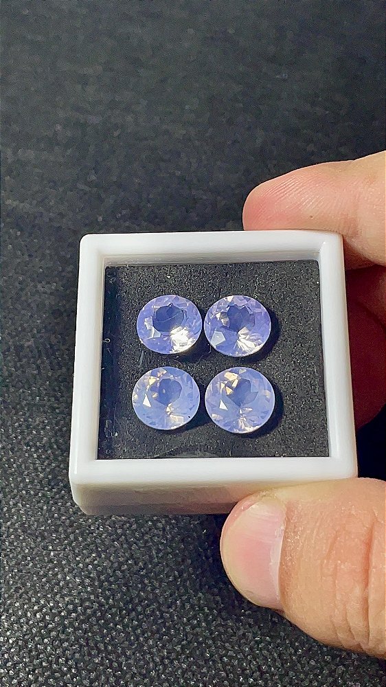 Ametista Lavanda Facetada Redonda Lote 4 Pedras 10mm
