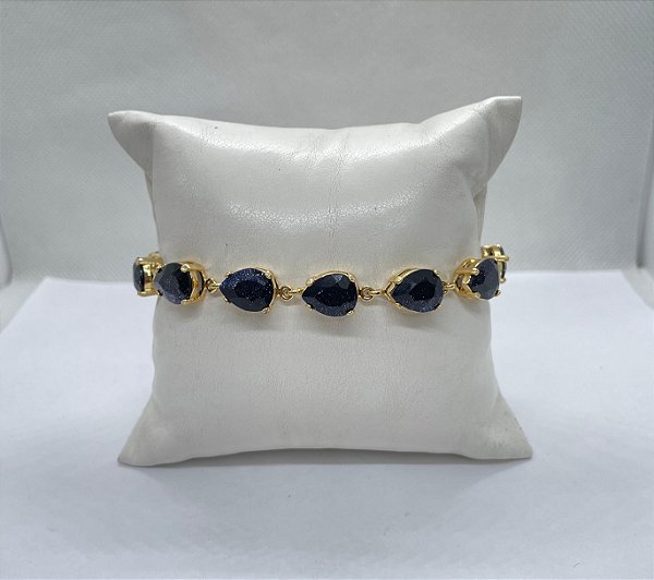Pulseira Banhada a ouro 18k de Pedra Estrela