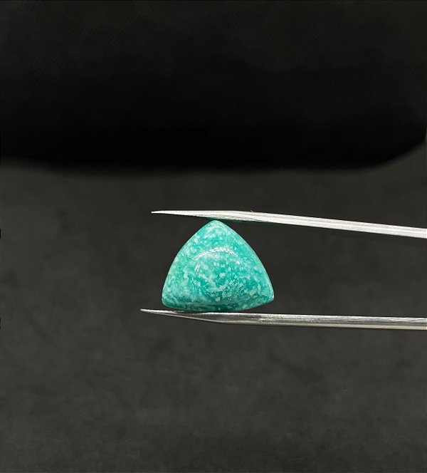 Amazonita Cabochão Verde  Triangular 17x20 mm