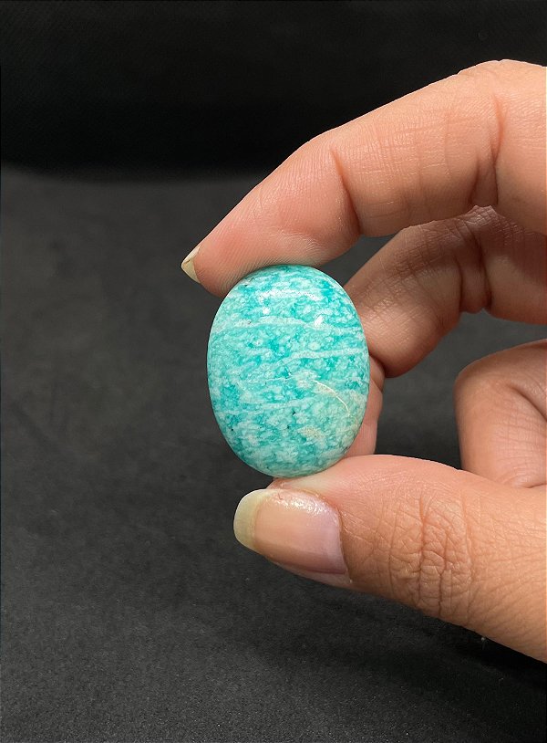 Amazonita Cabochão Oval Verde 22x29 mm