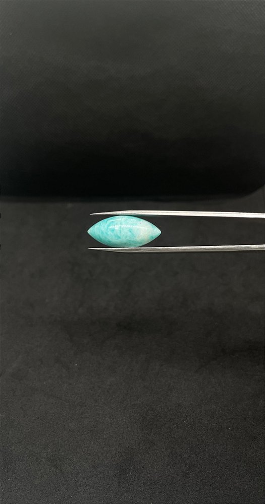 Amazonita Cabochão Verde Navete 12x27,5 mm