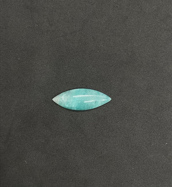 Amazonita Cabochão  Verde Navete 14,5x40mm