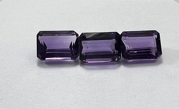 Ametista Facetada Retangular 10x14mm