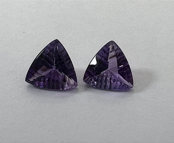 Ametista Facetada Trilhon Milênio Par 12mm