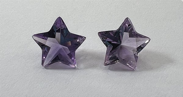 Ametista Facetada Estrela Par 16mm