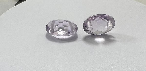 Ametista Rosé de France Oval Furadas Par 10x14mm
