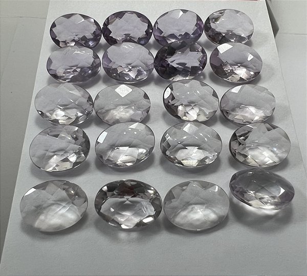 Ametista Facetada Rosé de France Oval 15x11mm