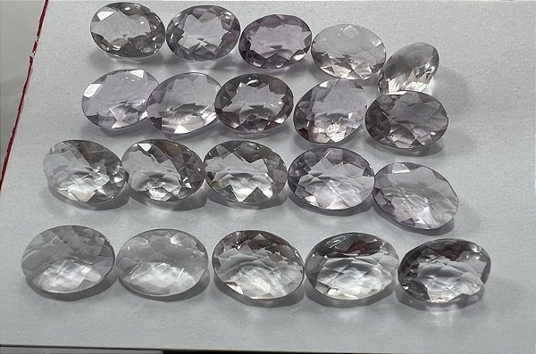 Ametista Facetada Rosé de France Oval 10x14mm