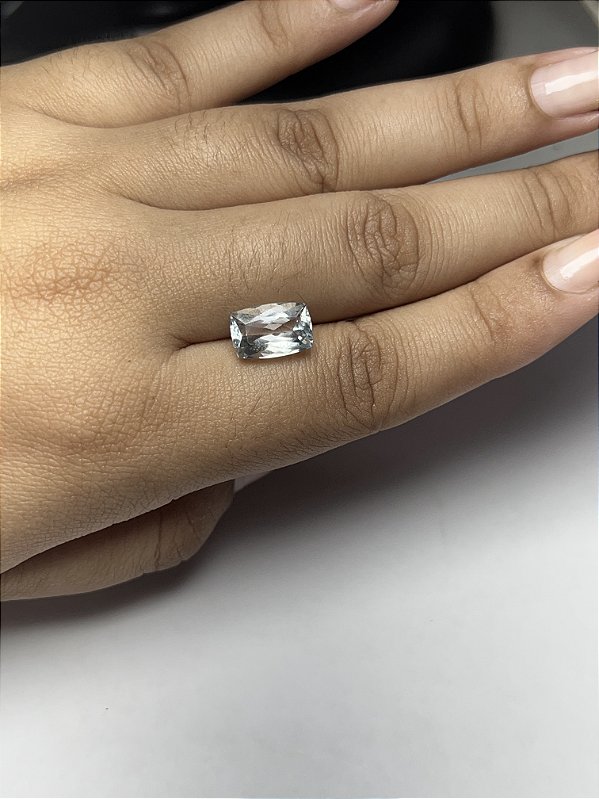 Água Marinha Facetada Retangular 7,5x11,5 mm