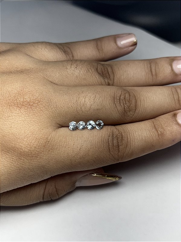 Água Marinha Facetada Redonda Calibrada 4mm