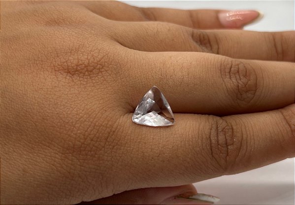 Ametista Facetada Rosé de France Trillion Lote 10,9 mm