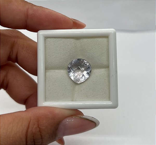 Ametista Facetada Rosé de France Coração sem cava 12,1x 12,5 mm