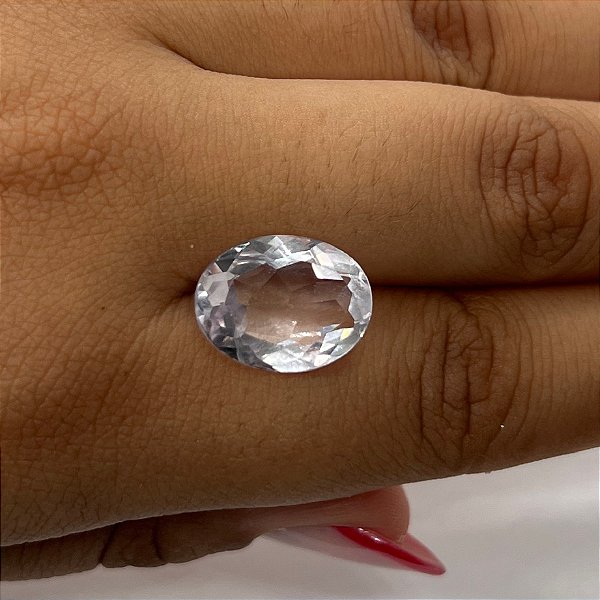 Ametista Facetada Rosé de France Oval 12 x 15,9mm