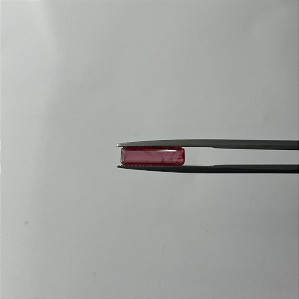 Rodonita facetada retangular 4 x 14 mm