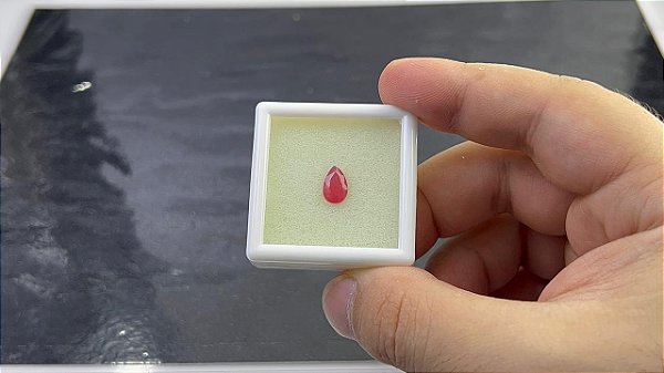 Rodonita Facetada Gota 6 x 9 mm