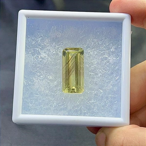 Green Gold Facetado Retangular 5,8 X 12,2 mm